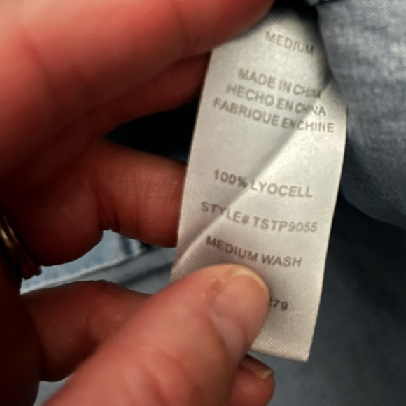 Anthropologie Thread & Supply Chambray Button Down Shirt Medium - Picture 6 of 11